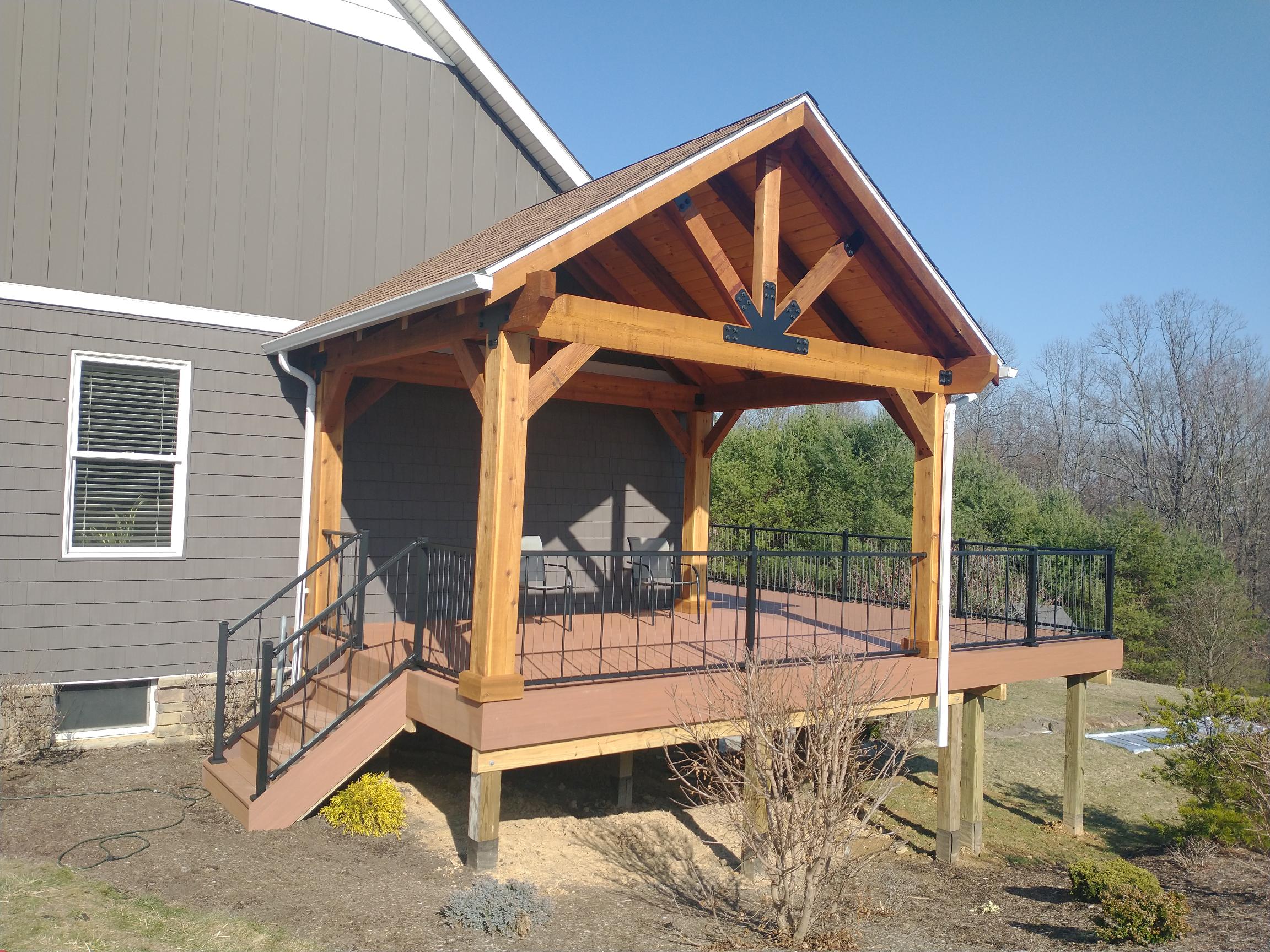 Wood Pergola on deck